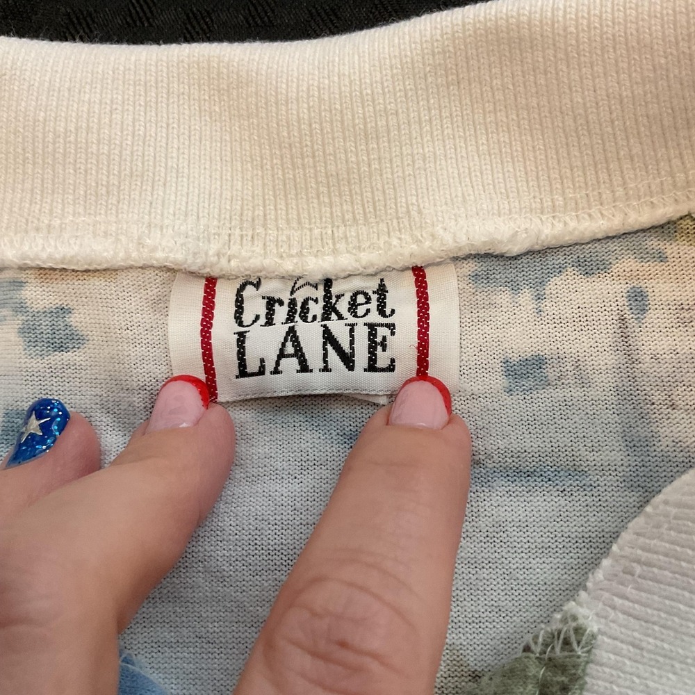Vintage Cricket Lane Shirt Womens Large Multicolor Tropical Floral Casual Top - Picture 2 of 6